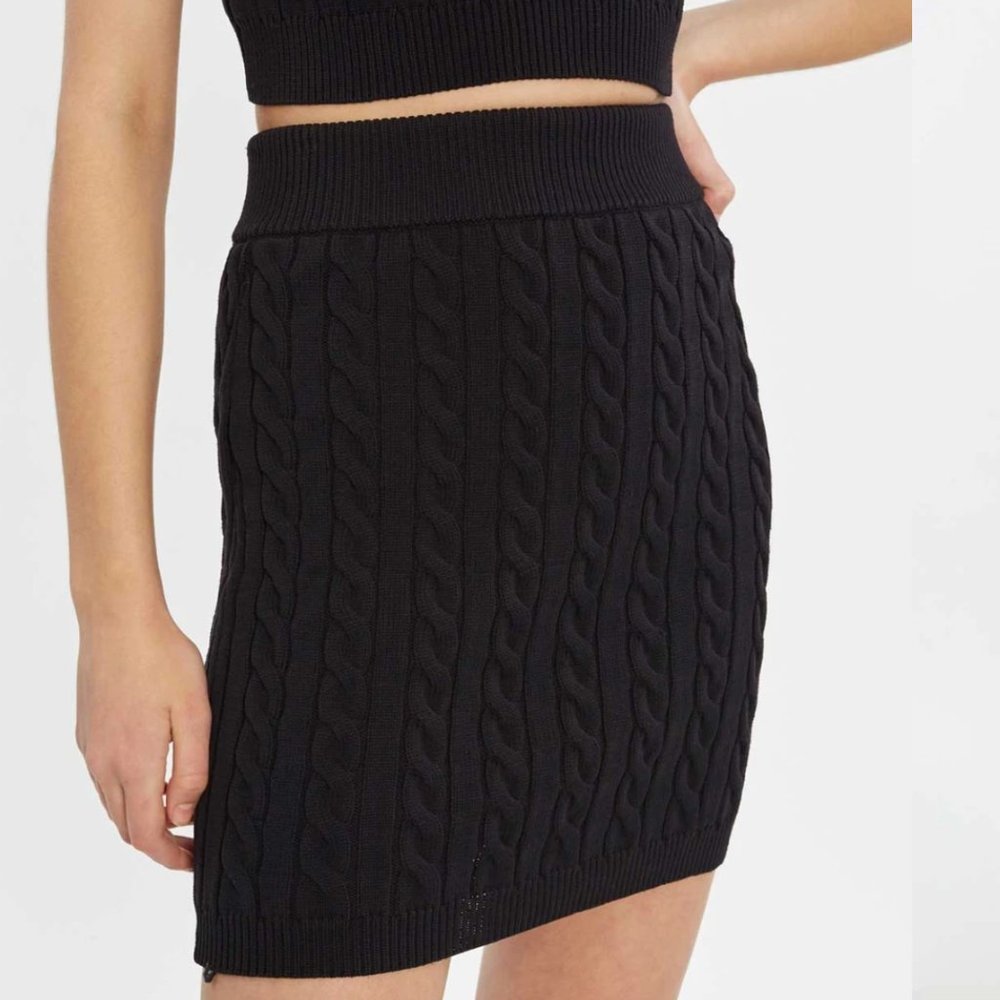 Alexander Wang T Cable Knit Mini Skirt Size Sm
